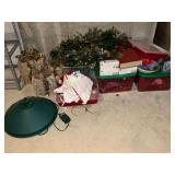 Christmas decorations, rotating tree stand