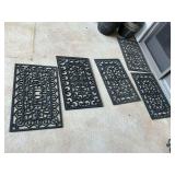 5 rubber door mats.