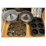 Baking dishes, angel food cake pan, muffin tins, cake pan, bundt pan, etc.