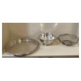 Silver plated serving dishes