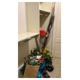 Artificial flowers, greenery, vases, etc.