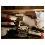 Harvard knife, measuring cups, scoops,