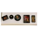 Oriental boxes, up to 6" W.