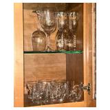 Wine glasses, champagne glasses and highballs