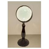 Magnifying glass on stand, 11" T.