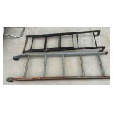 Pair of steel hook on ladders