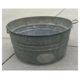 Number 2 galvanized wash tub