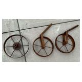 3 steel spoke wheels