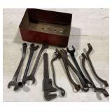 Vintage Ford wrenches, adjustable wrenches, others