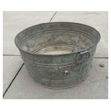 Number 2 galvanized wash tub