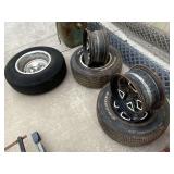 GM 5 hole 15" tire and ralley wheel