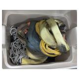 Assortment of bungee cords, tie down straps, other