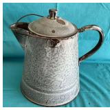 Grey granite coffee pot 11" T