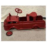 Ride on metal fire truck, 31" L