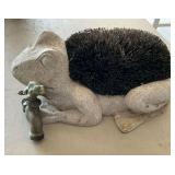 Concrete frog boot scrapper, frog spigot