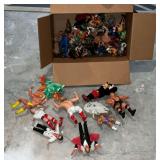 Wrestling figurines and others