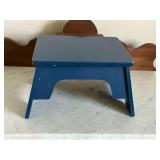 Blue wooden step stool
