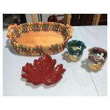 Fall basket with candleholders