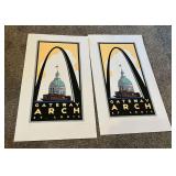 St. Louis Arch matted print