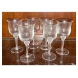 6 Renoir wine glasses