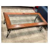 Bevel glass coffee table