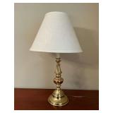 Brass lamp, 25" T.