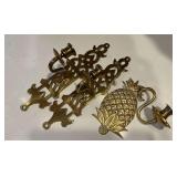 Brass candle sconces, wall hanger