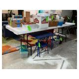 Wooden folding table, CONTENTS NOT INCLUDED