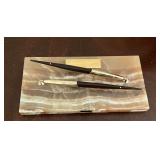 Sheaffer marble desk fountain pen set