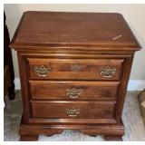 Two-drawer bedside table, several scratches