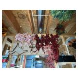 Greenery, small trees, wreaths, ribbons, Christmas décor, etc.