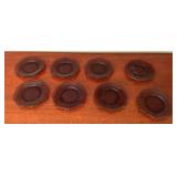 8 Amethyst glass plates
