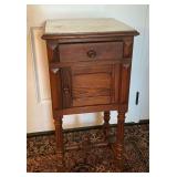 Antique phone table with marble top
