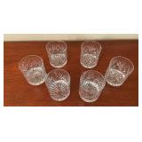 6 Tudor crystal glasses