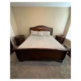 Mahogany sleigh bed, king size