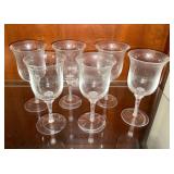6 Renoir wine glasses,