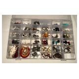 Earrings in organizer.