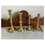 4 brass candlesticks