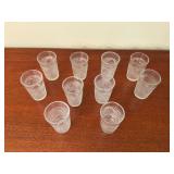 10 Indiana Glass Sandwich juice glasses