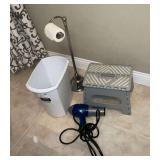 TP holder, hair dryer, waste baskets