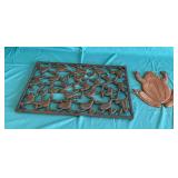 Cast frog door mat, cast flat frog