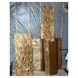 Various pieces of 7/16 OSB, 19" x 72", 22" x 60"