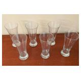 6 Pilsner glasses