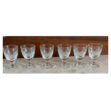 6 Royal Brierley crystal cordials