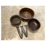 Decorative wooden bowls