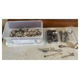 Pastry fork and servers, flatware, napkin rings, etc.