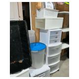 Storage drawers, totes, dog bowl stand, etc.