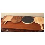 Cutting boards, pizza board, cheese board, etc.