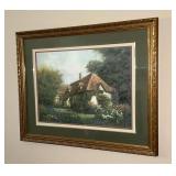 Framed and matted artwork