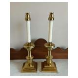 Pair of brass candlesticks